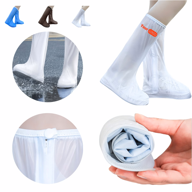 PVC High-Cut Waterproof Non-Slip Rain Shoe Covers
