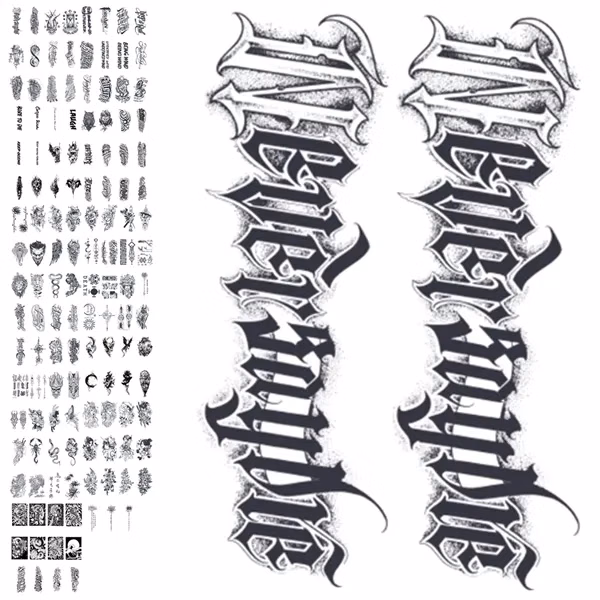 Custom Full-Color Gothic Typography Vinyl Sticker — Brand Recognition Promo