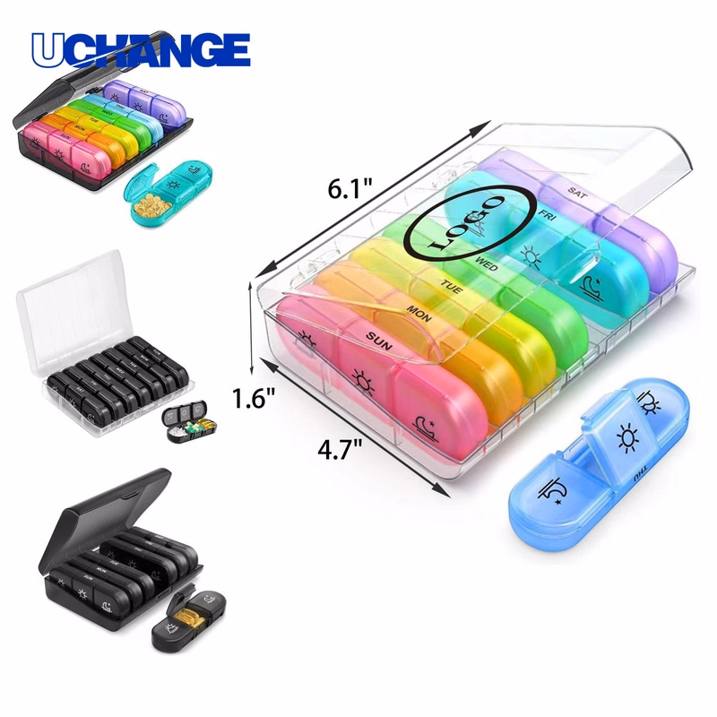 Health Durable 3-Cell Portable Weekly Medicine Box Organizer