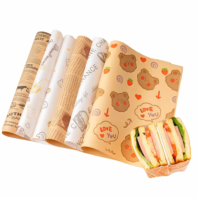 Customed Food Baking Sandwich Wrapping Paper