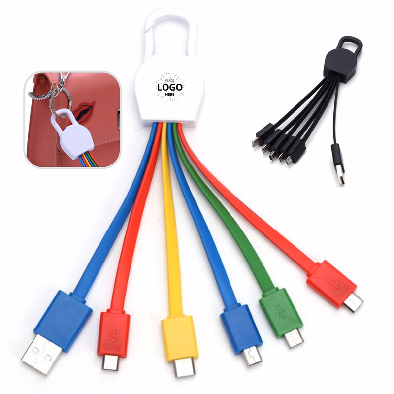 Portable Keychain 6-in-1 Multi Charging Cable