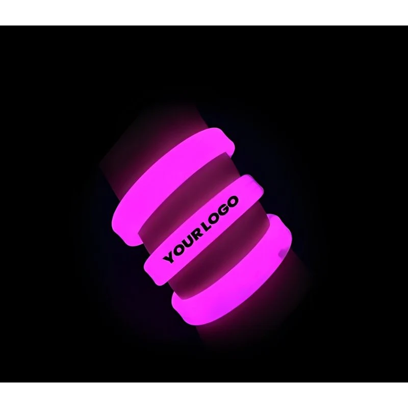 3/5 inch Glow In The Dark Silicone Wristband 1