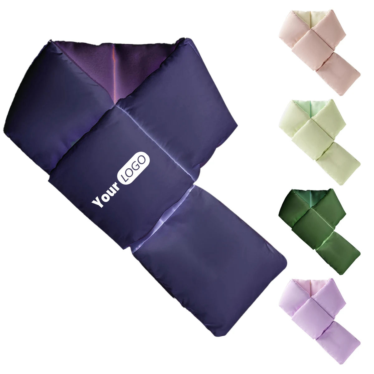 Cotton Customizable Puffy Scarf With Cozy Lining 1