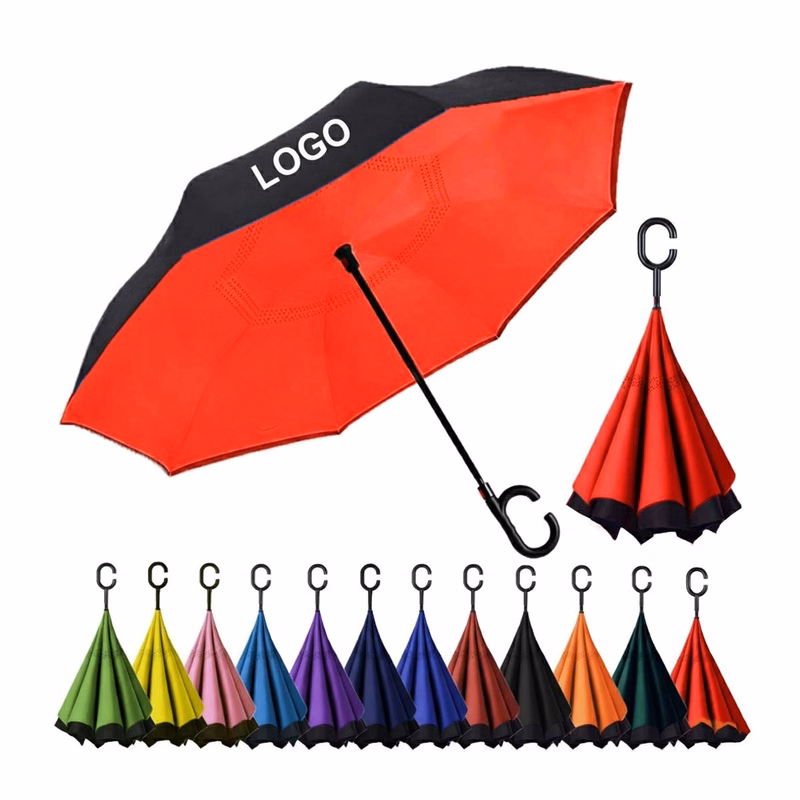 Customizable 41" 8-Rib Manual Inverted C-Handle Umbrella