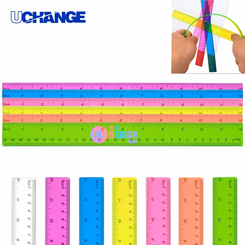 11.8" Transparent Color Ruler