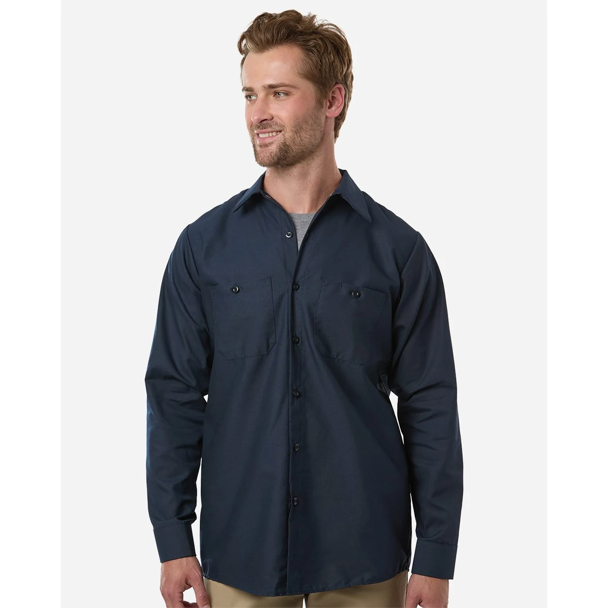 Men's Tall Industrial Long Sleeve Work Shirt - SP14T 1