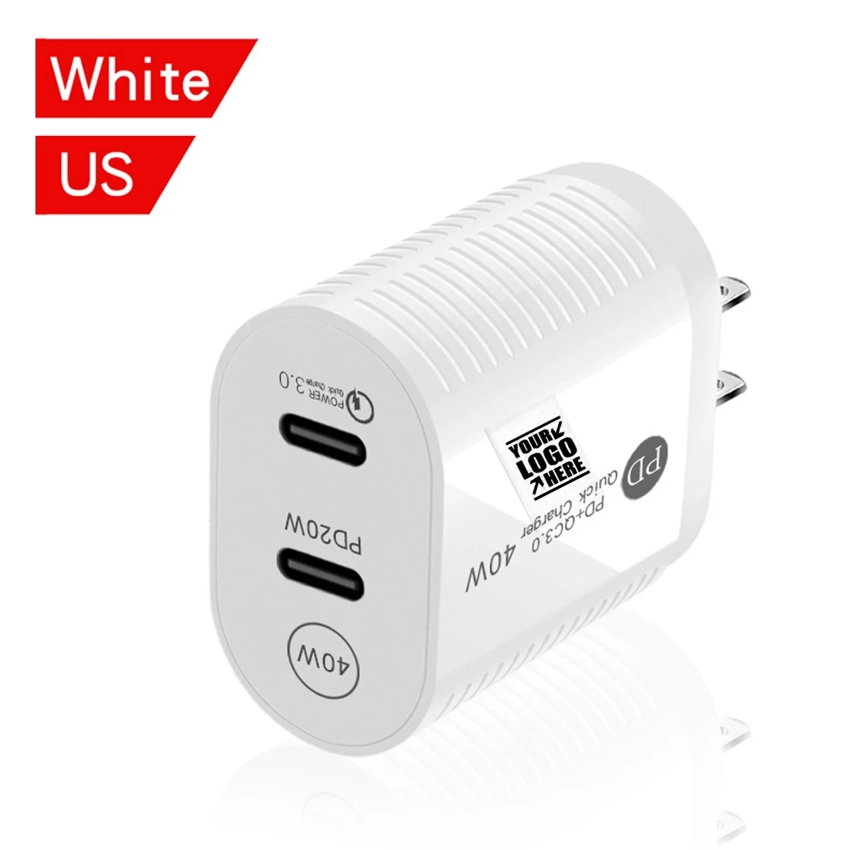 Usb C Wall Charger 40W 2-Ports 1