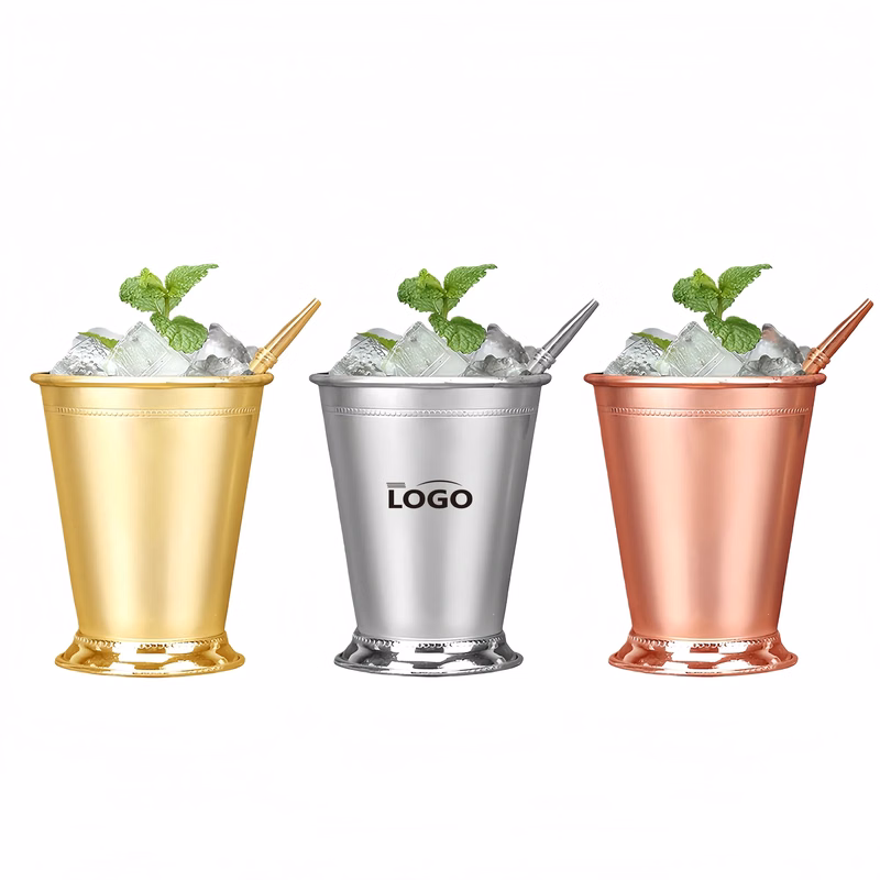 Stainless Steel Curled Rim Mojito Glass