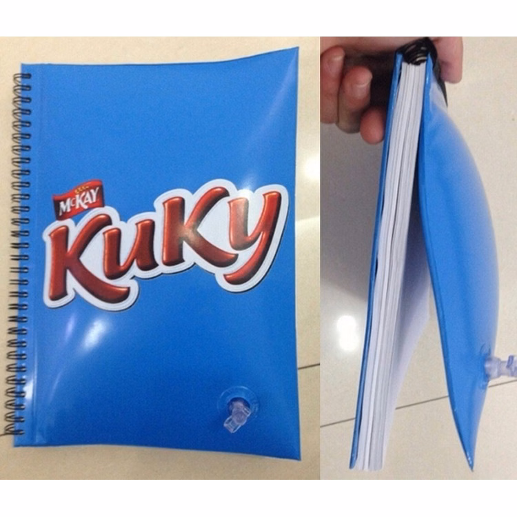 Practical Design Inflatable Pillow Notebook with Plastic Cover
