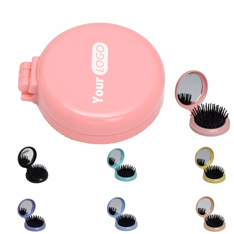 Foldable Mirror Hairbrush