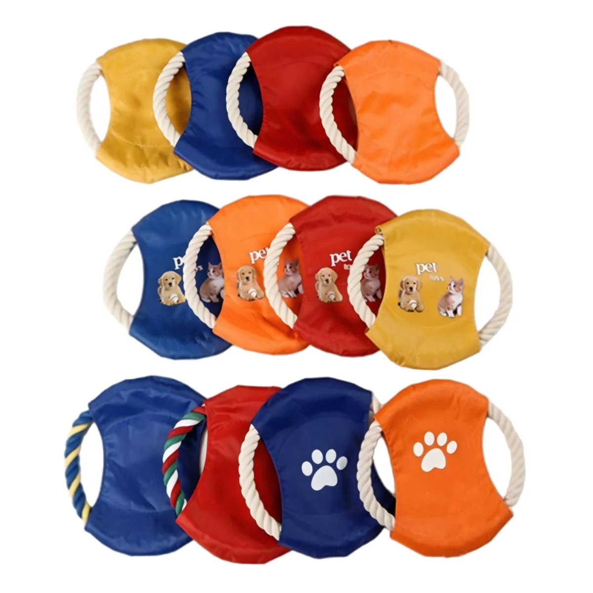 Cotton Rope Dog Frisbee Toy 7x7" 1