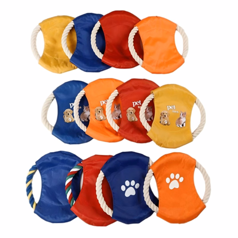 Cotton Rope Dog Frisbee Toy 7x7"