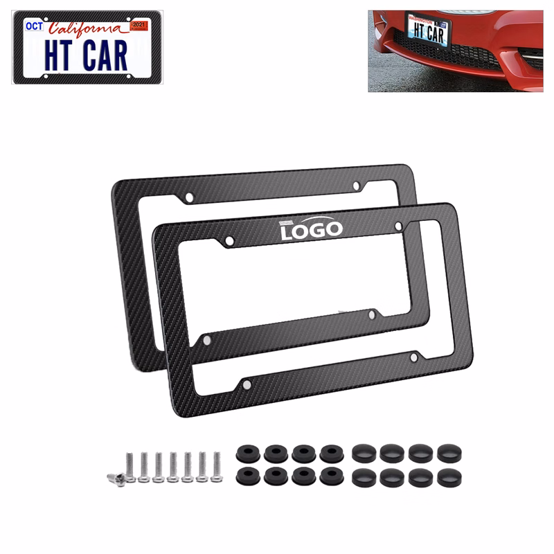 ABS Carbon Fiber Patterned License Plate Holder