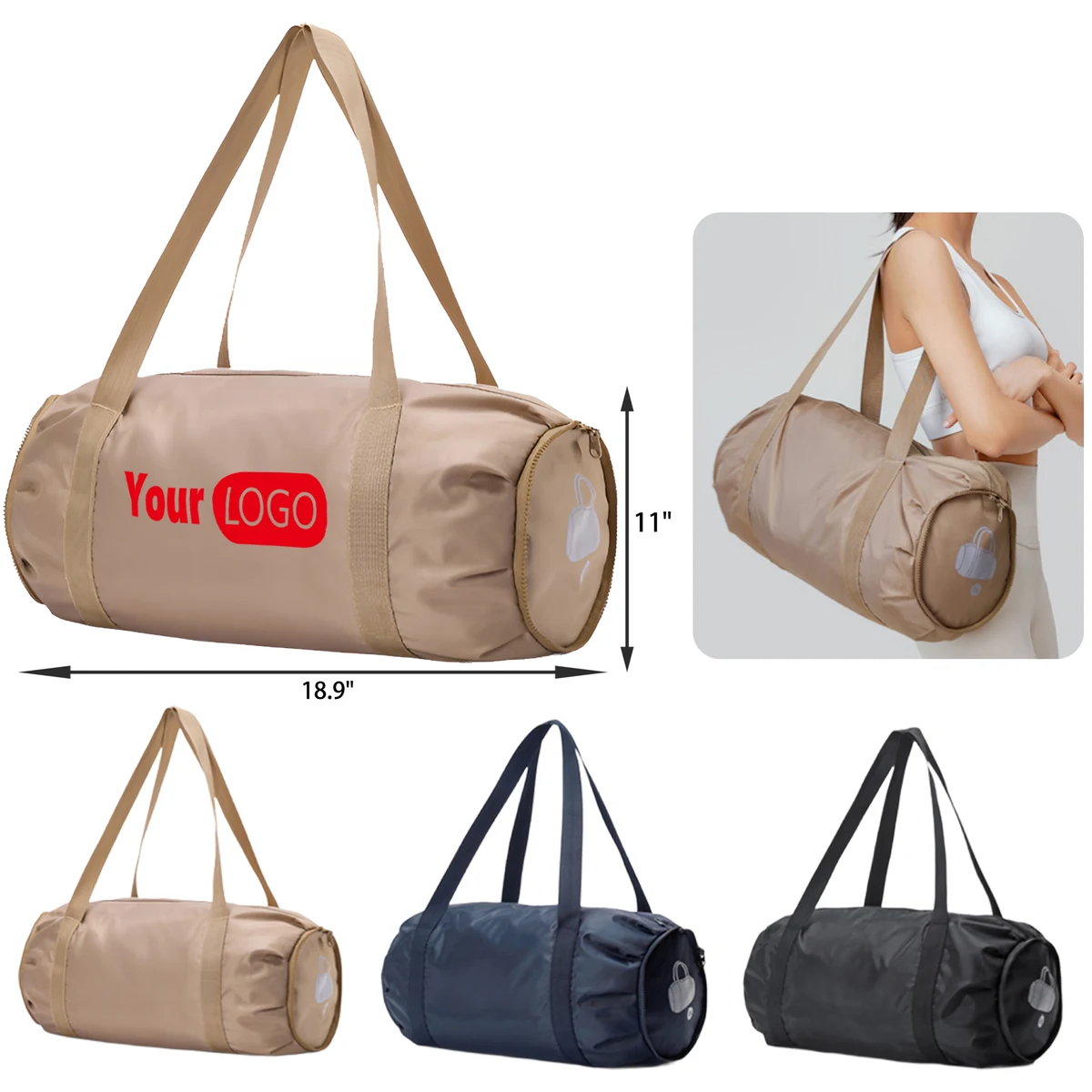 Stylish Foldable Oxford Tote Bag, custom tote bag with logo imprint 1