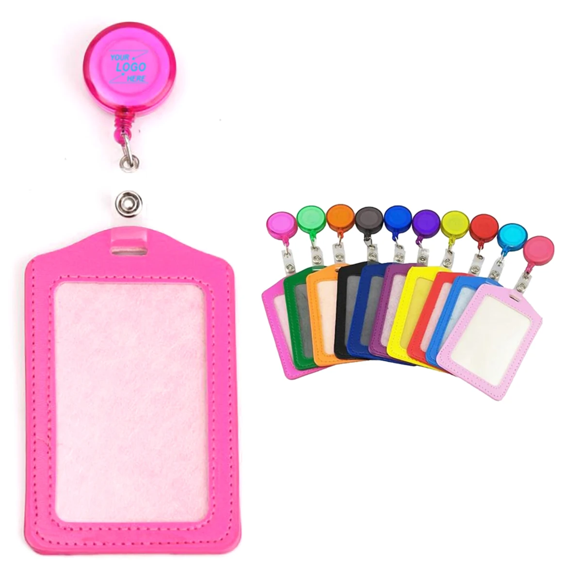Retractable Badge Reel with ID Card Holder 1