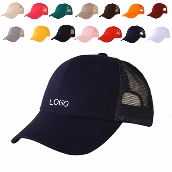 Cotton Semi-Net Truck Cap with 6 Panel Structured
