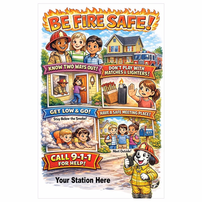 Fire Safety Poster "Be Fire Safe!"