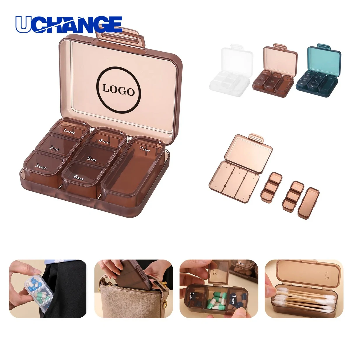 Health Fashionable Transparent Pill Box Organizer 1