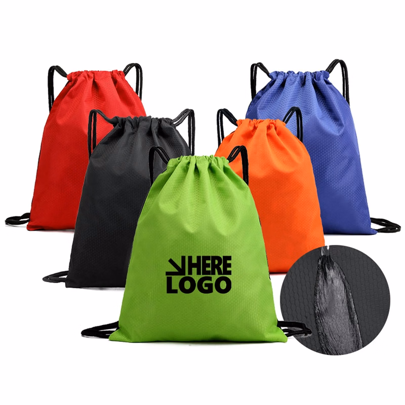 Soccer Mesh Waterproof Drawstring Backpack