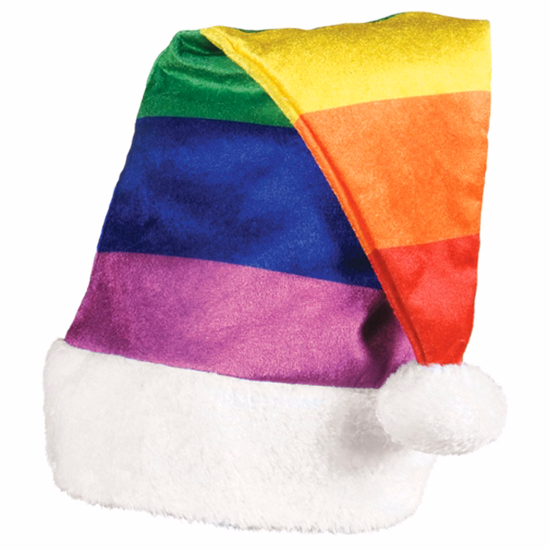 Rainbow Santa Hat