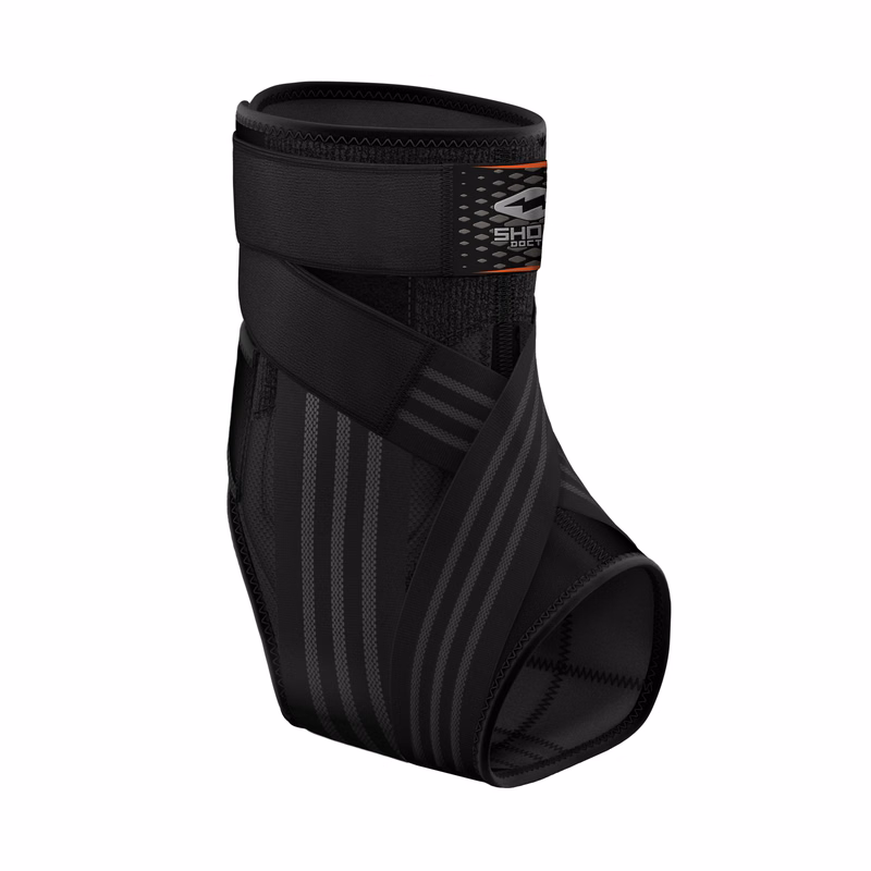 Ultra Laceless Ankle Brace w/ Flex-Sprt Stays and Fig 8 Straps Blk