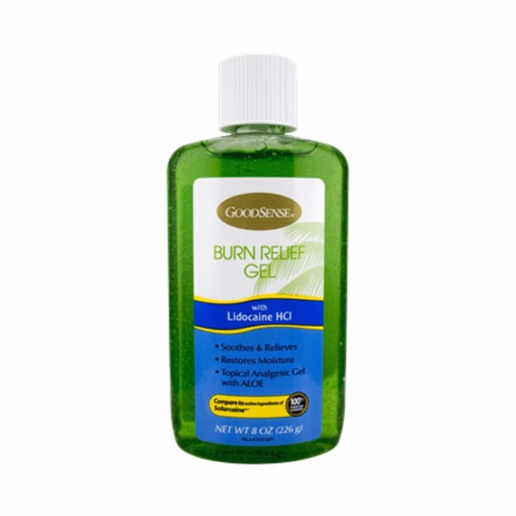 GoodSense Burn Relief Aloe Gel - Lidocaine 8 oz