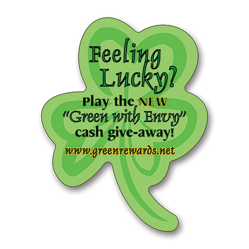 Magnet - Clover / Shamrock Shape (2.5x3) - 30 Mil. 1