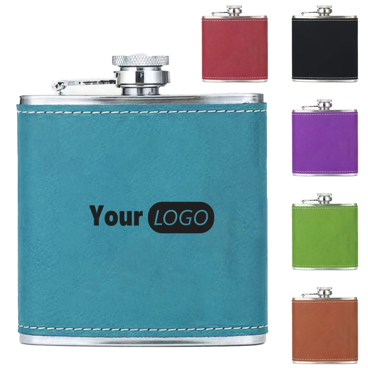 Stainless Steel Wrapped Hip Flask 1