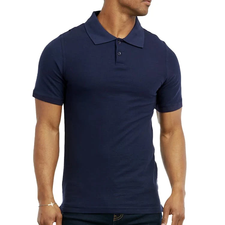 Men's Slim Polo Uniform Shirts - 3XL Navy 1