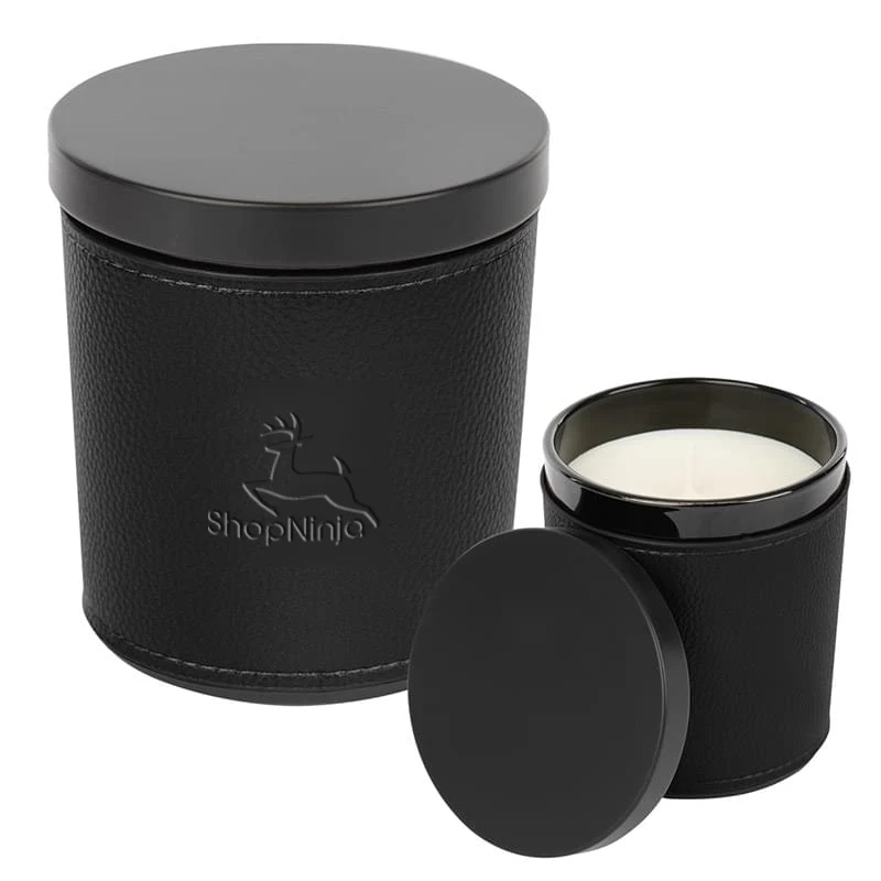 Vanilla Scented Candle With Leatherette Sleeve 1