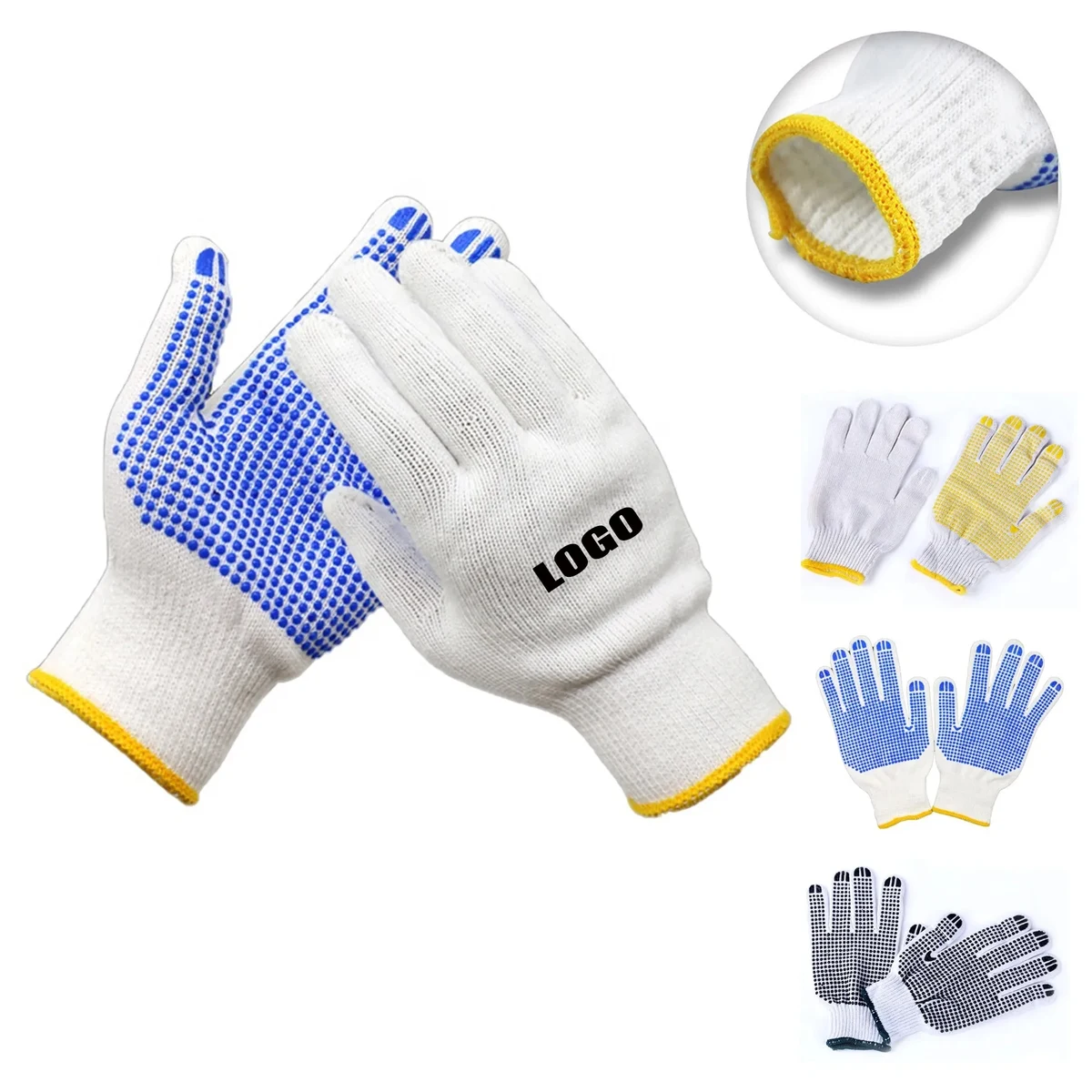 Anti-Slip Knitted PVC Dots Work Glove 1