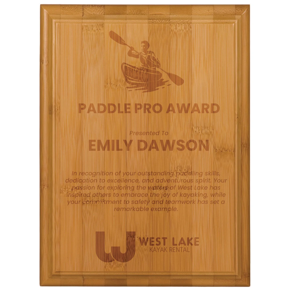 9" x 12" Bamboo Plaque 1