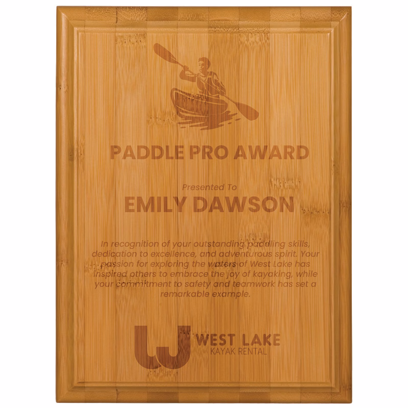 9" x 12" Bamboo Plaque