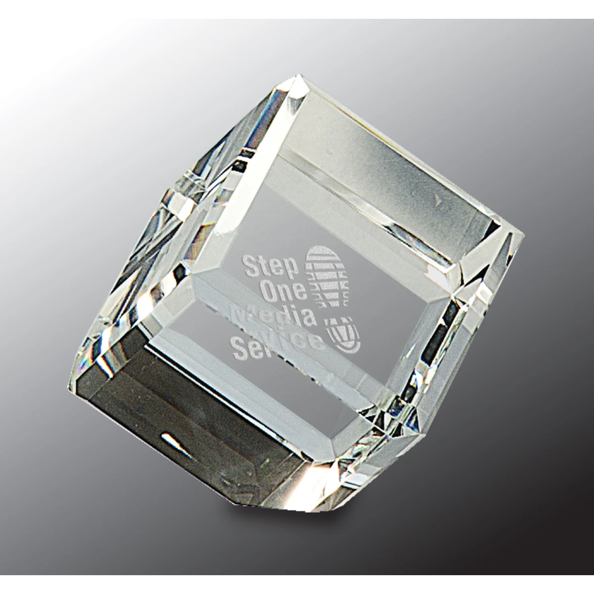 2" x 2" Crystal Cube Crystal Award 1