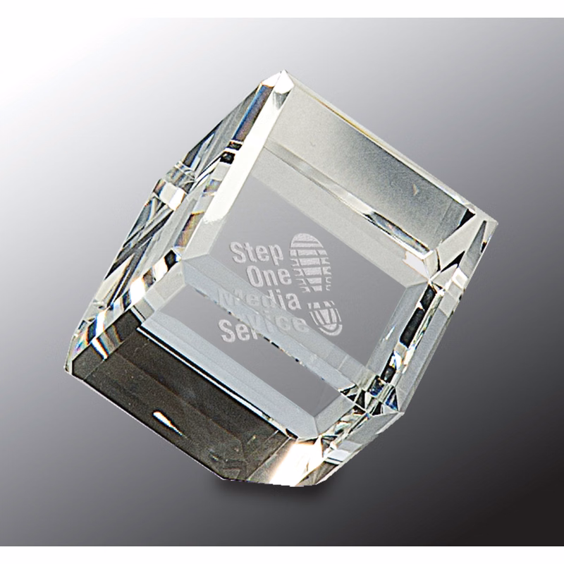 2" x 2" Crystal Cube Crystal Award