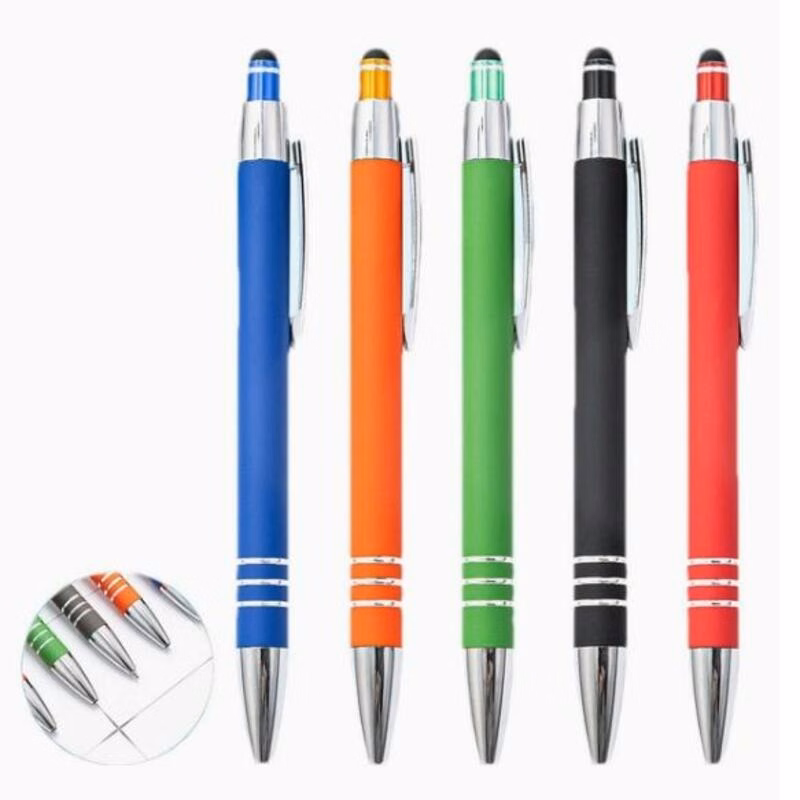 Spray Rubber Stylus Ballpoint Pen