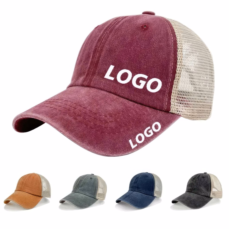 Custom Adjustable Washed Mesh Back Trucker Hat