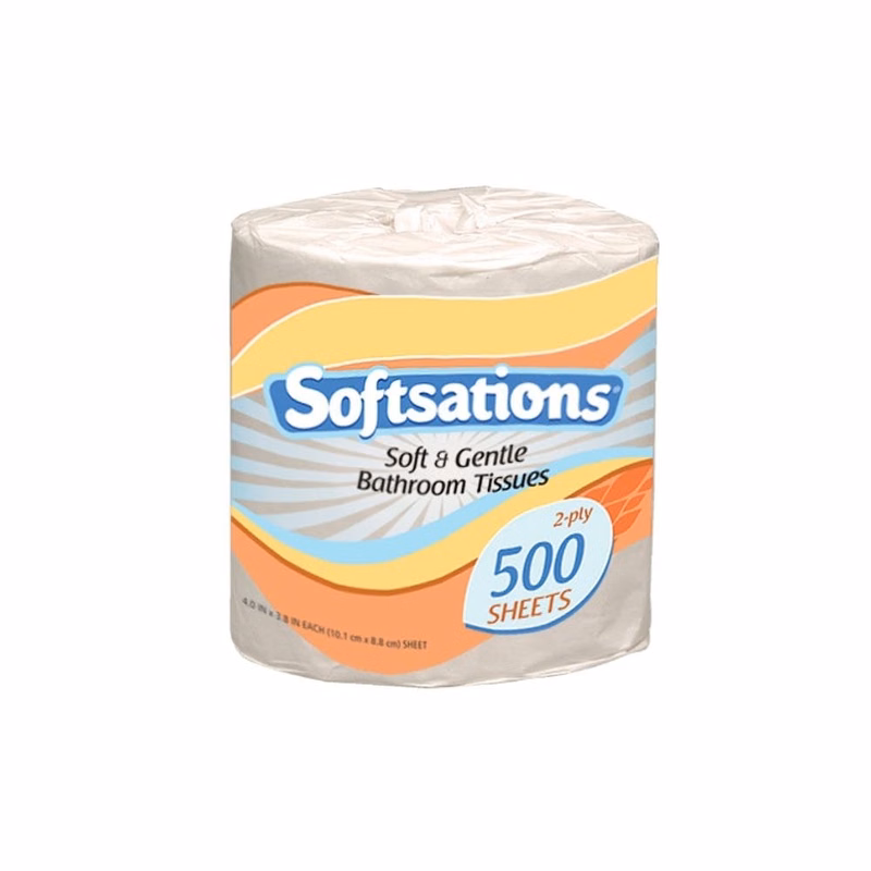 Toilet Tissue Rolls - 2-Ply 500 Sheets