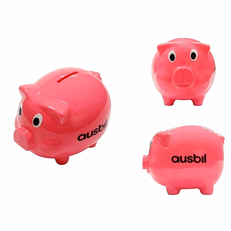 Eco-friendly Plastic Pig Shape Saving Pot Coin Jar Coin Storage Pot