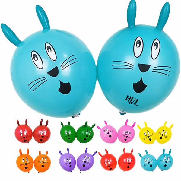 2PCS Thick Latex Big Head Rabbit Balloon