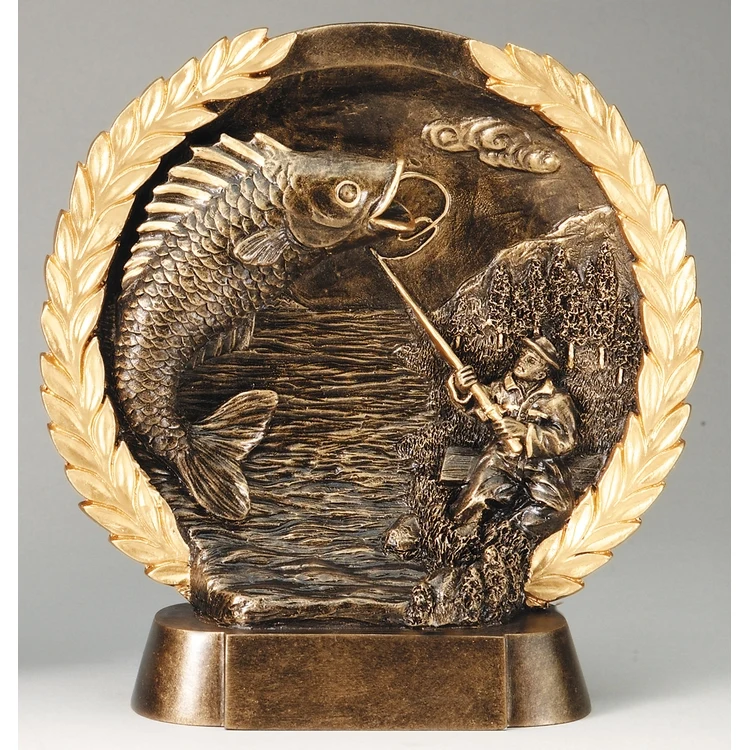 Fishing High Relief Circular Plate Awards 1