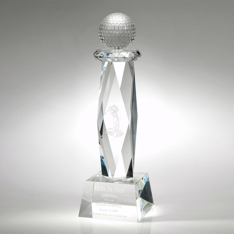 15" Crystal Award-Ultimate Golf Trophy_D226CA