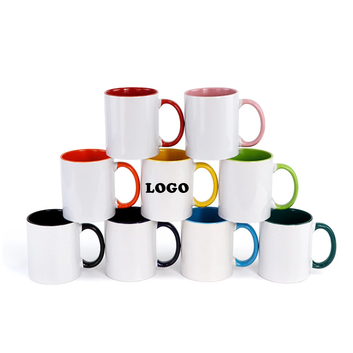 11oz Custom Sublimation Color Rim Mug 1