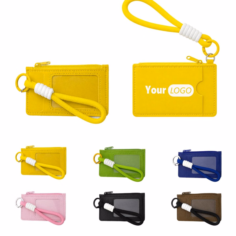 Zippered Identification Holder With Clear Window