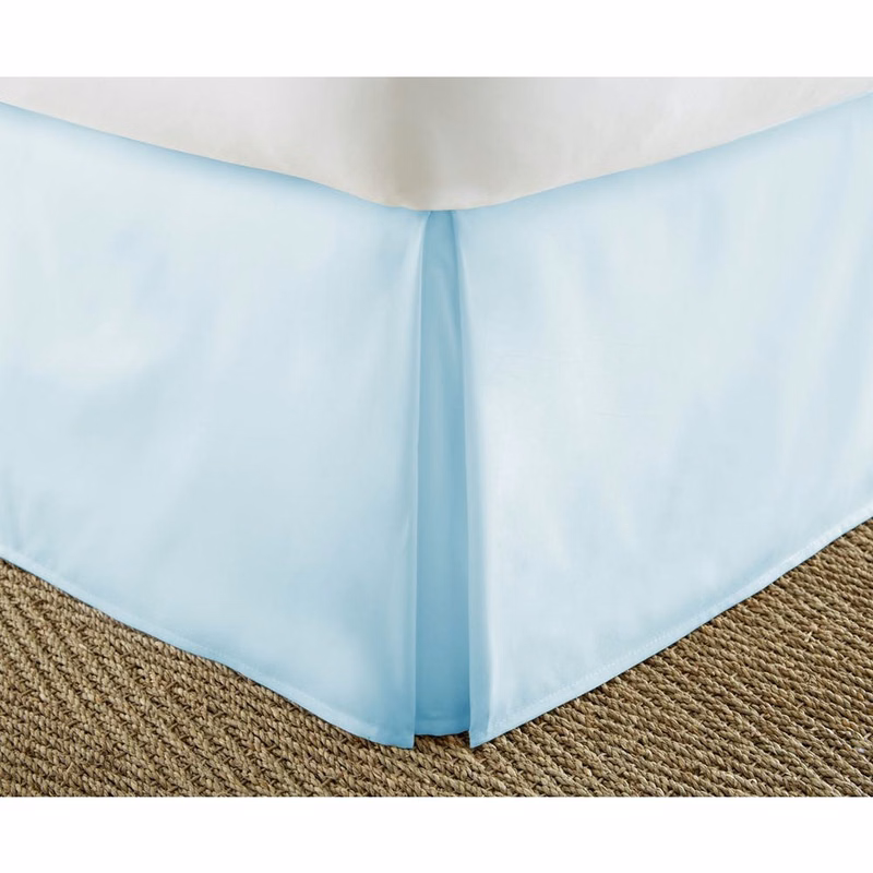 Premium Bed Skirts - Aqua Queen Pleated