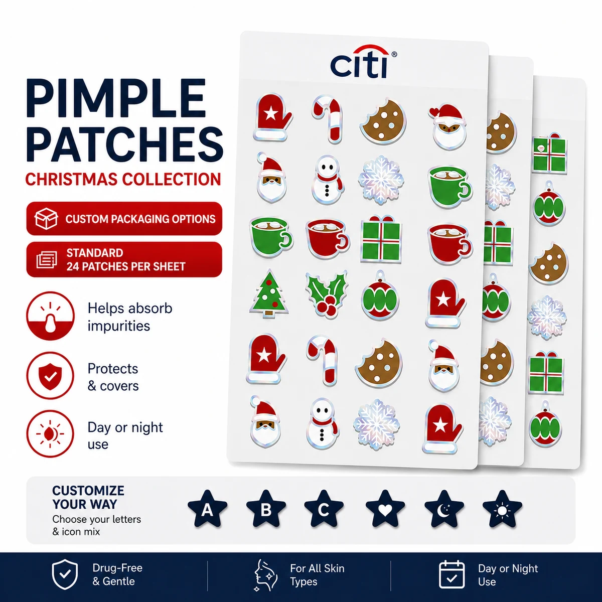 Christmas Pimple Patch Sheet 1