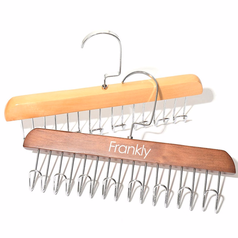 Solid Wood Hanger With 12 Hooks