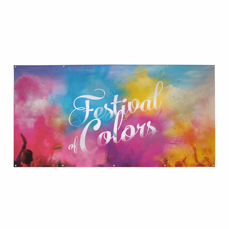 4' x 8' 9 oz. Mesh Vinyl Banner Single-Sided
