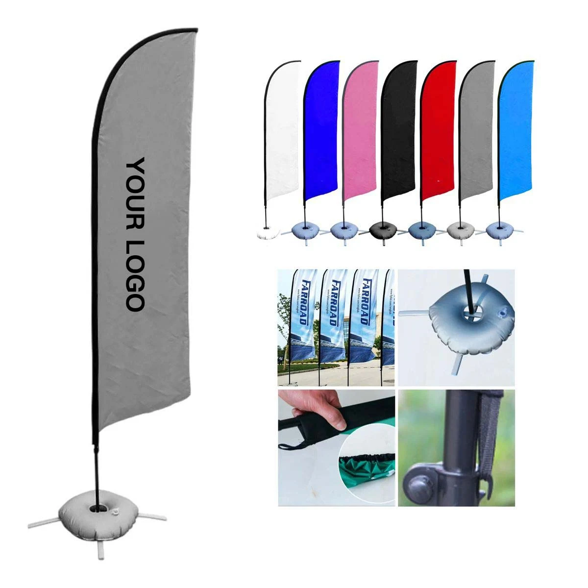 Knitted Fabric Feather Flag for Celebrations and Sales 1
