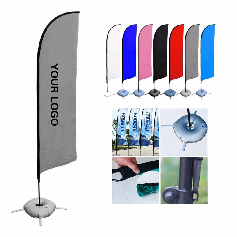 Knitted Fabric Feather Flag for Celebrations and Sales